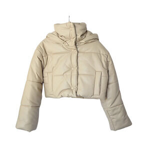 NANUSHKA Aveline Vegan Leather Jacket - Beige - S